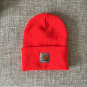 NWOT Carhartt neon orange beanie hat
